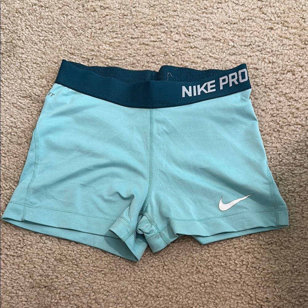 Women’s Nike Pro Teal Spandex Shorts